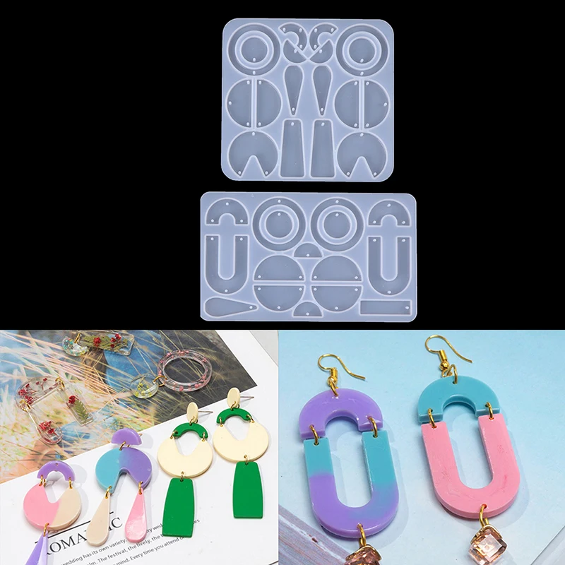 

Silicone Earring Pendant Jewelry Mold Resin Casting Mould Tool DIY Epoxy Making