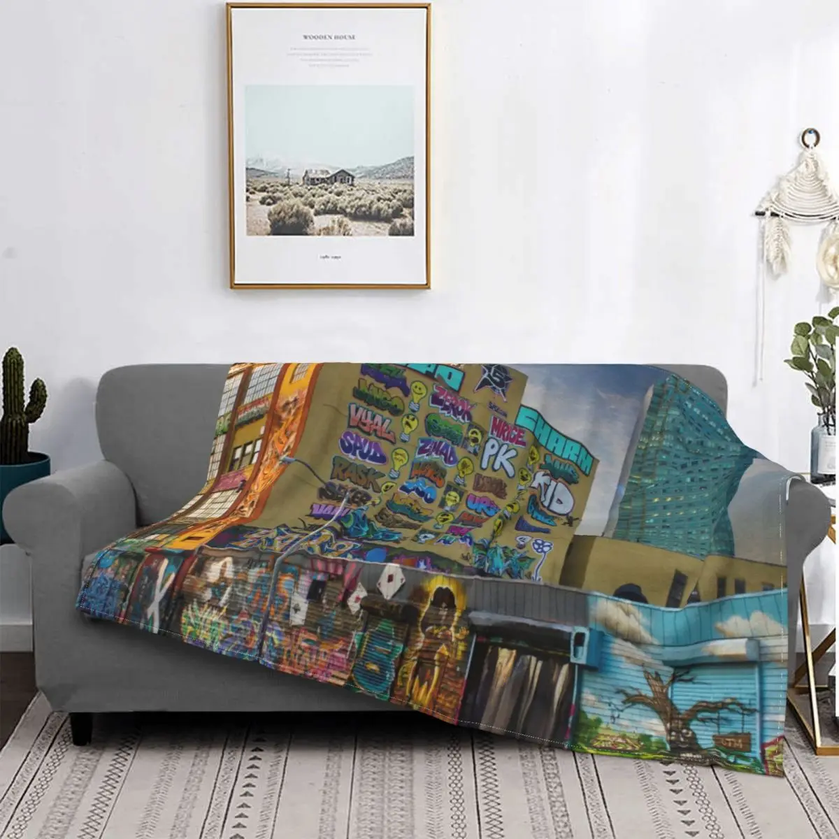 

5-острые одеяла с граффити, уличное художественное плюшевое толстое мягкое Фланелевое Флисовое одеяло для дивана, покрывало, бархатная подс...