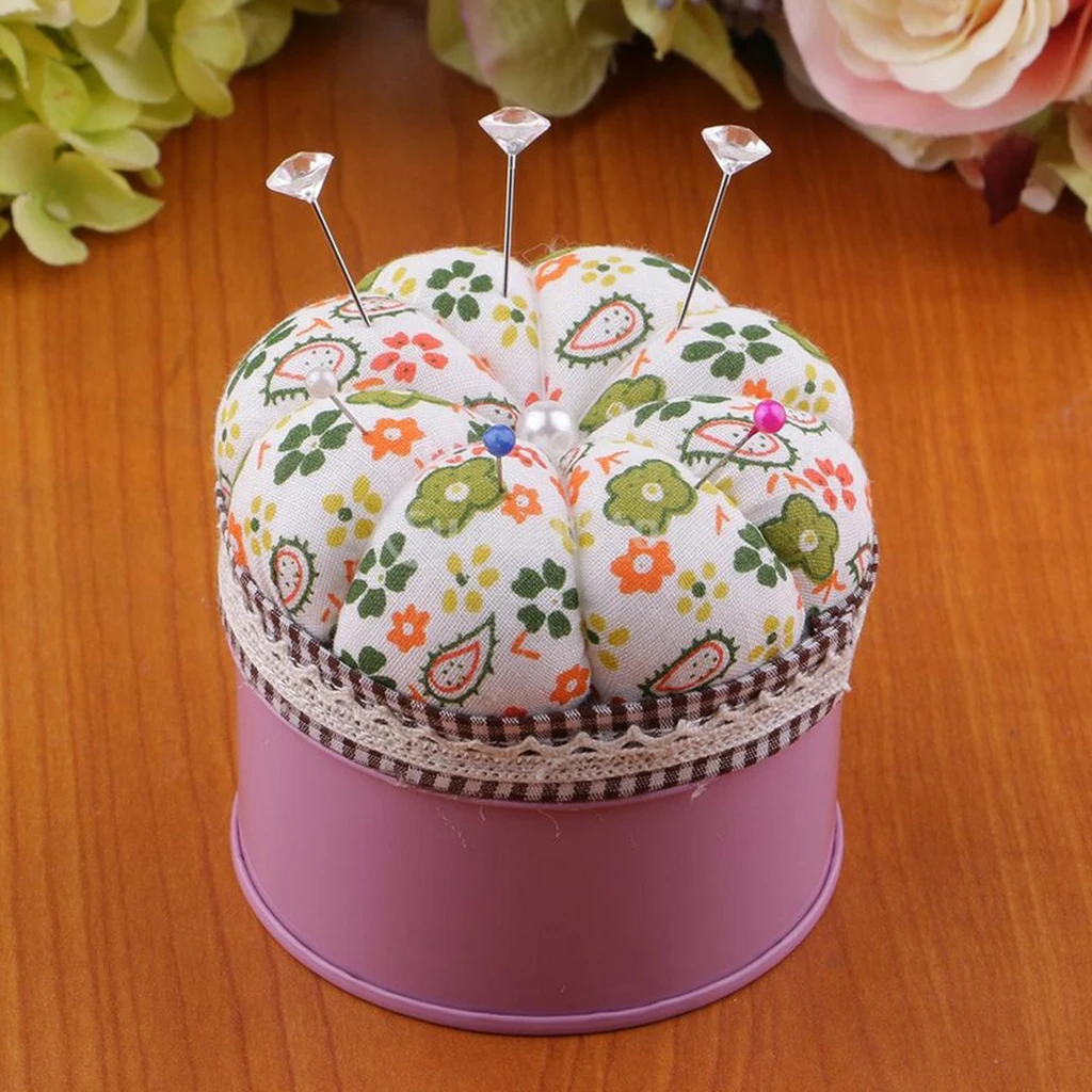 Цветочный узор ткань Pincushion Pin Подушка игла вставки DIY ремесло|Хранилище для шитья