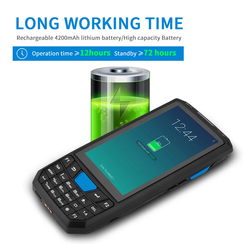 Android 8,0 PDA Прочный ручной терминал PDA сборщик данных для склада 1D 2D QR сканер штрих-кодов поддержка OTG 4G PDA терминал