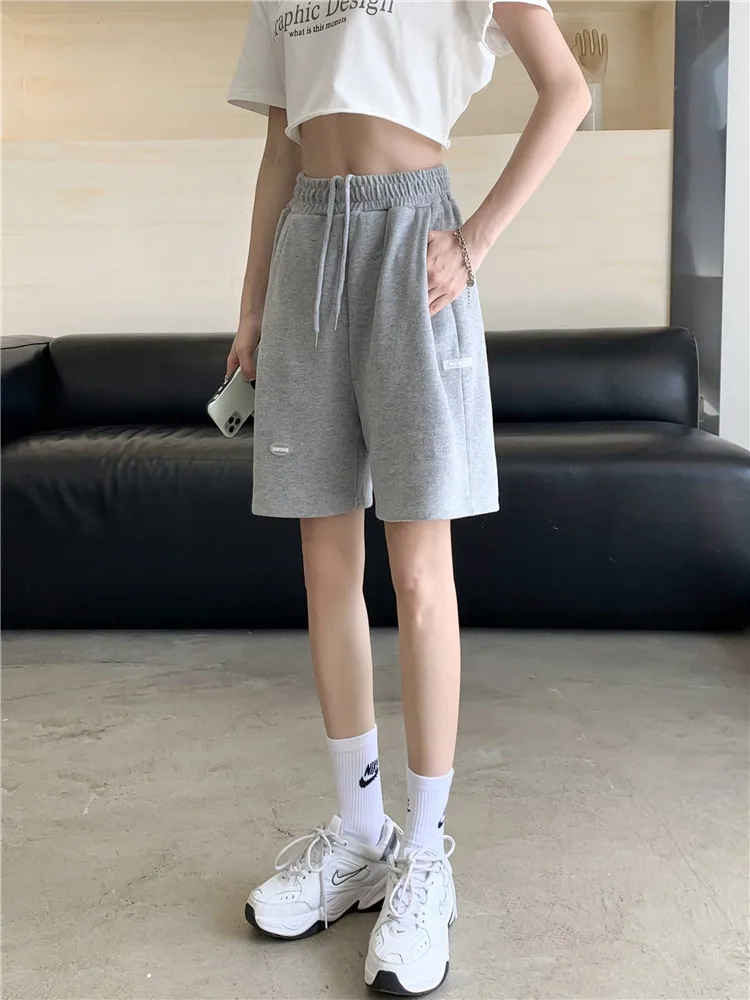 

Women's Shorts Female Summer Loose Five Points Show Thin Thin Section Of Tall Waist Student Joker Leisure Pants Running