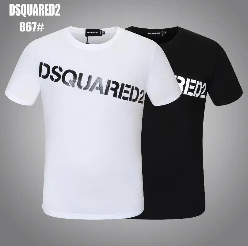 

2021 футболка с коротким рукавом для мужчин печати тенденции моды D2 летняя Молодежная Футболка 867
