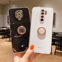 Ring Holder Plating Silicone Phone Stand Case For Xiaomi Redmi Note Pro Note Pro Max Note Redmi K20 Cover