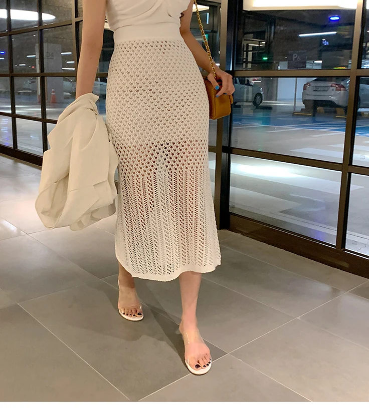 Юбка-миди женская с разрезом на спине лето | Женская одежда