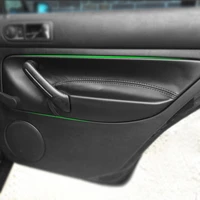 4pcs car interior microfiber leather manual control window door handle panel cover trim for vw golf 4 mk4 jetta bora 1998 2005