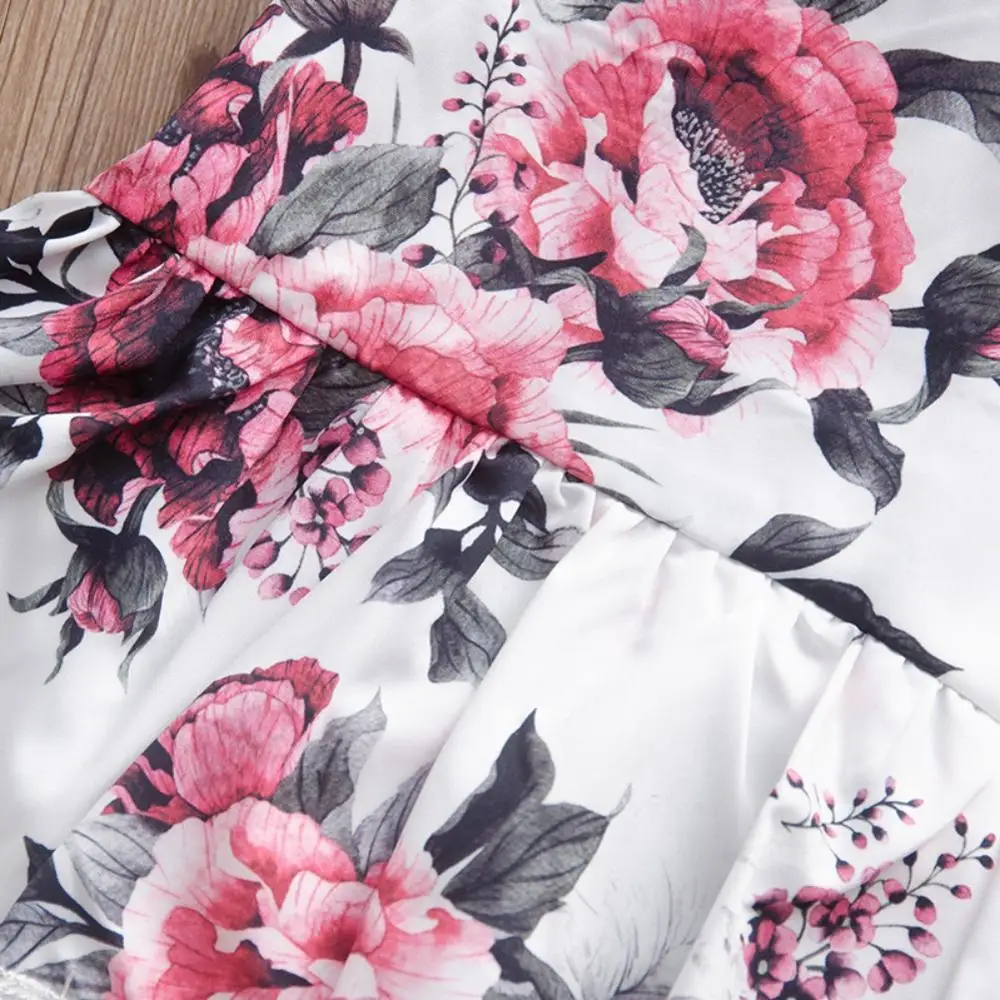 

2 pcs Summer Newborn Girl Floral Pattern Sleeveless Bodysuit+Headband