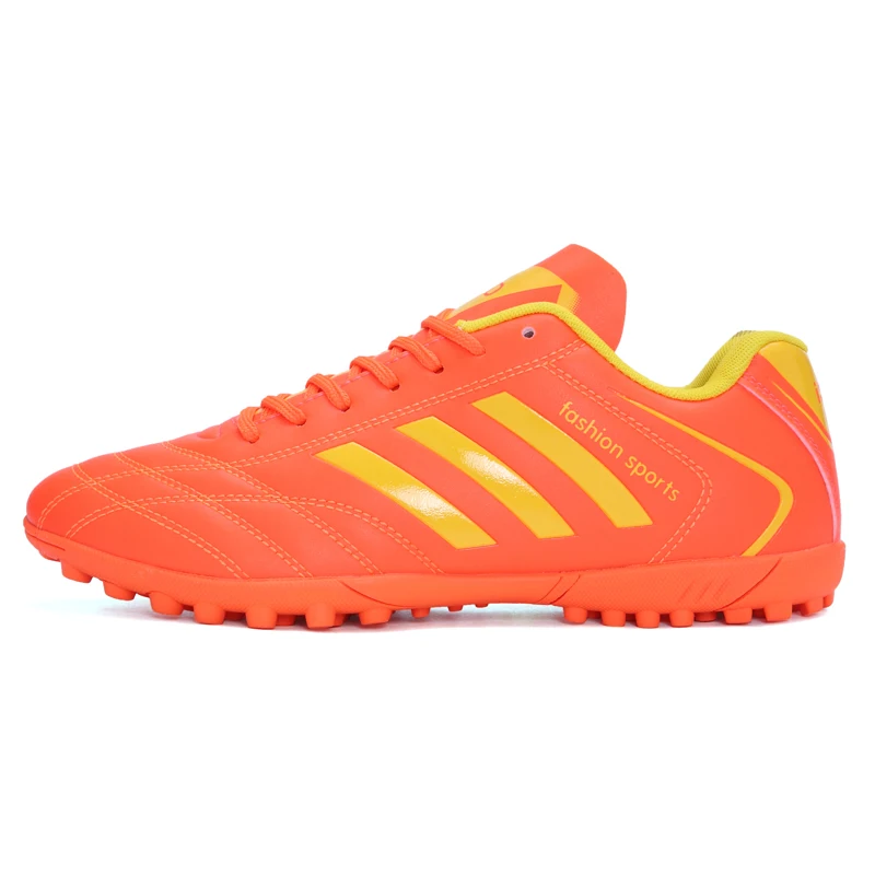 Men Football Shoes Athletic Soccer Shoes Kids Adults Soccer Cleats Training Football Sneakers Men Chaussures De Football Homme - Цвет: orange2