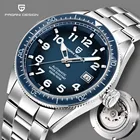 Часы мужские из нержавеющей стали, с сапфировым керамическим циферблатом, водонепроницаемые, 100 м
