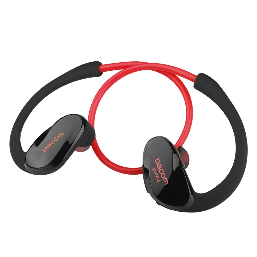 Беспроводные спортивные наушники Dacom Athlete NFC с ушным крючком Bluetooth 4 1 защитой от