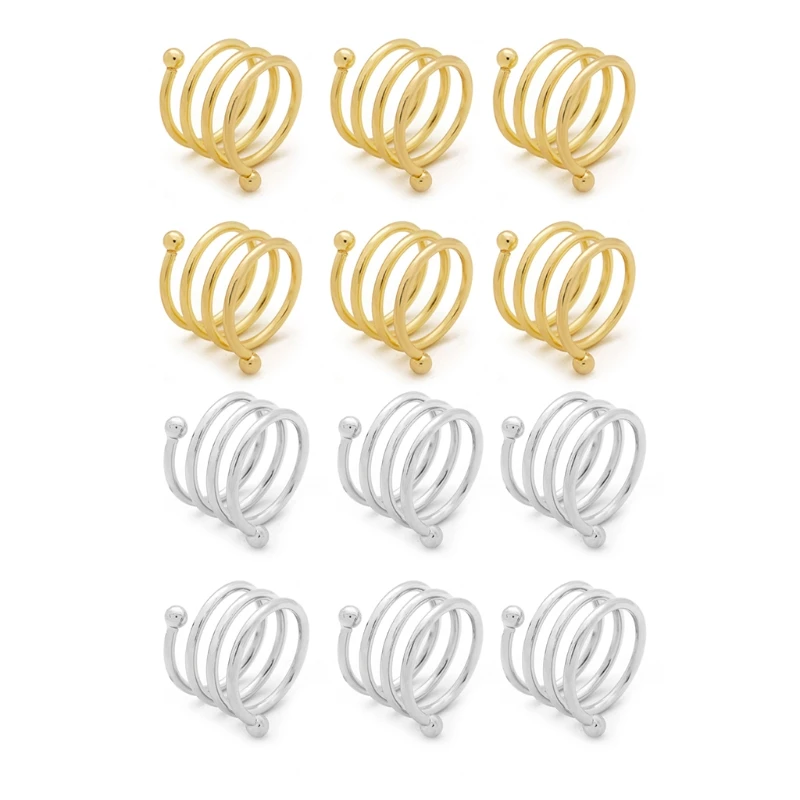 

6 шт. кольца для салфеток, круглые держатели для салфеток, пряжки для свадьбы, обевечерние, украшения для стола