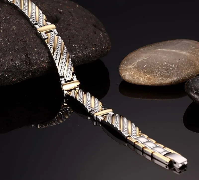 Классический магнитный браслет NHGBFT из нержавеющей стали для мужчин био-браслет