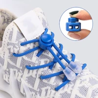 1 pair children shoelace elastic fixed snap lock round shoelaces for sneakers fast on and off artifact lazy shoe lace