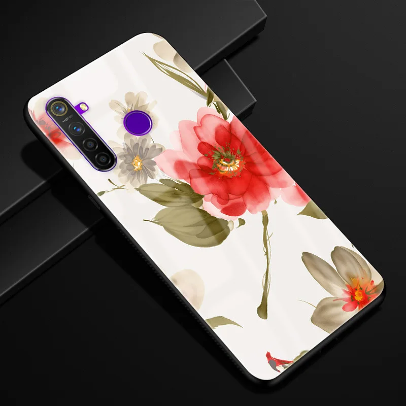 29 Для OPPO Realme 5 pro Чехол 6,3 ''стекло Жесткий чехол для OPPO Realme5 чехол для телефона силиконовый бампер Fundas Coque Realme 5pro - Цвет: 29