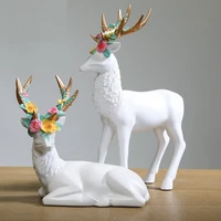 nordic style ayaka deer art sculpture elk statue creative resin craft show window living room decorations for home r3500