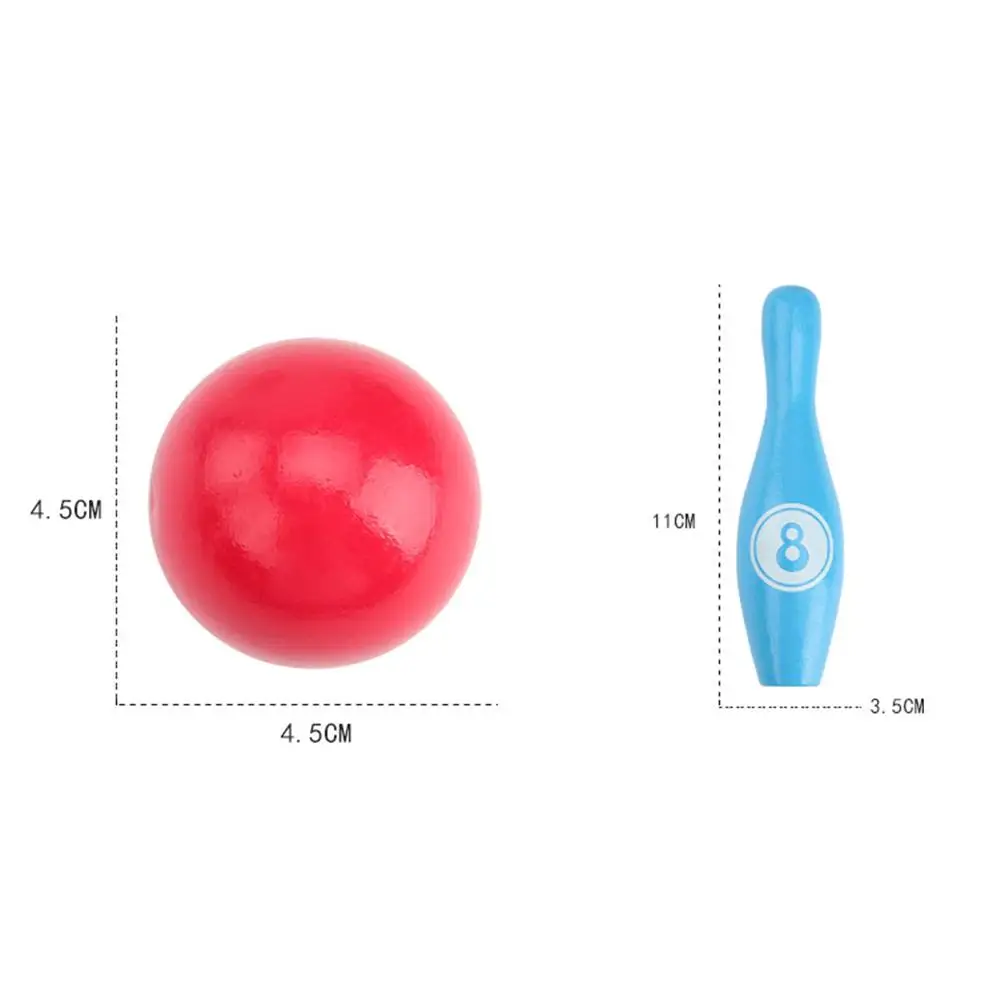 

Wooden Color Digital Bowling Children's Educational Toys Indoor And Outdoor Sports Bowling Game Fast Delivery