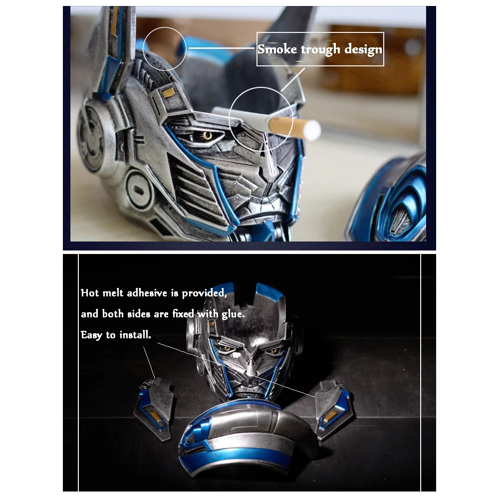 Полимерная пепельница-робот-трансформер аксессуары для курения креативная