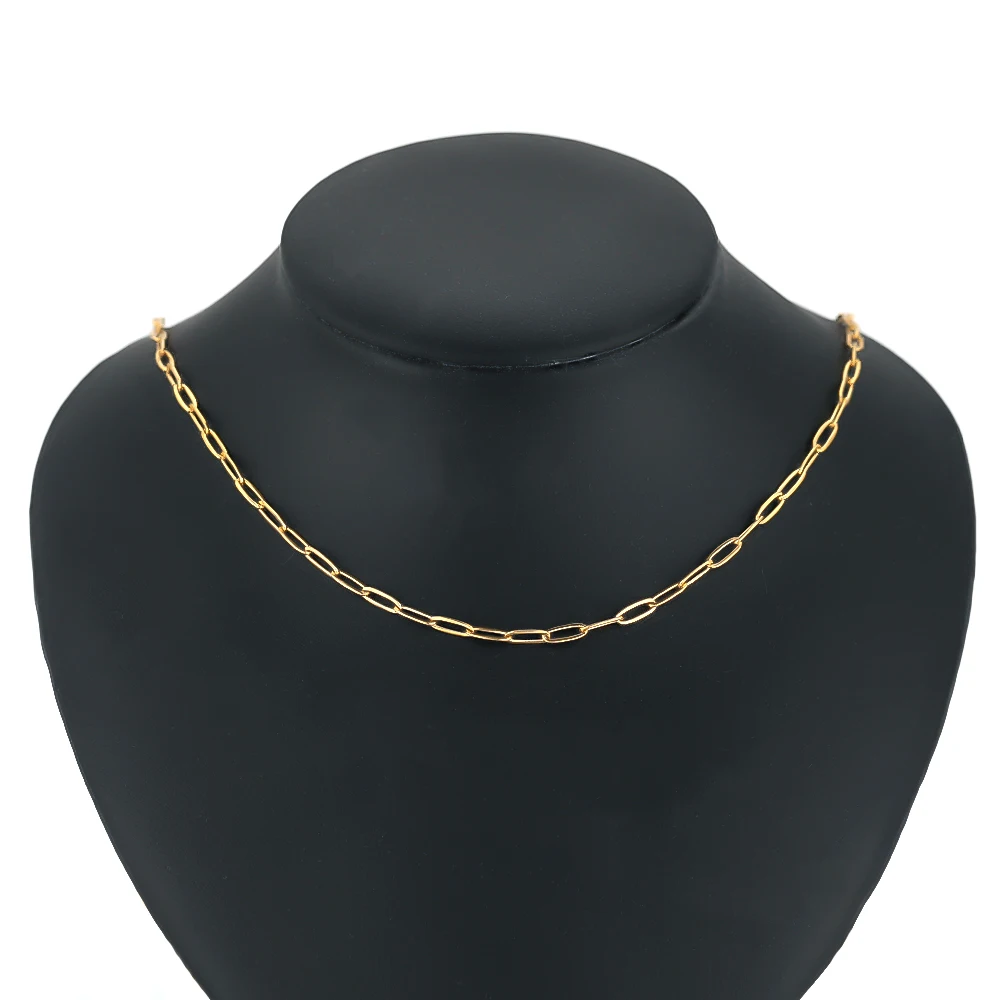 Плоские звенья для кабеля из нержавеющей стали 2 метра 5 мм золотые цепочки