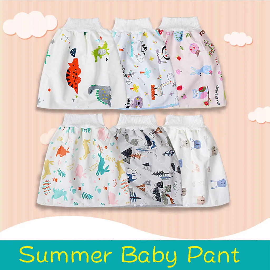 

Детская Юбка для подгузников, водонепроницаемая хлопковая удобная детская юбка для подгузников, шорты, 2 в 1, водонепроницаемые и впитывающие шорты, юбка для подгузников