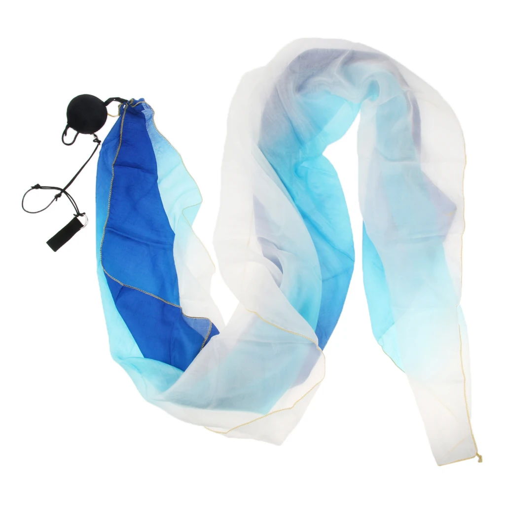 

2x Flowy Blue Silk вуаль пой декоративные шарики для танца живота, индийского танца