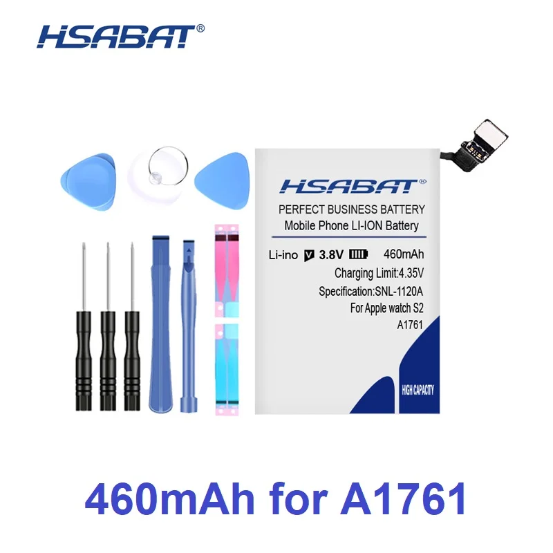 100% Оригинальный аккумулятор HSABAT 460 мАч для Apple watch A1578 A1760 A1761 A1579 Серия 1 2 38 мм 42