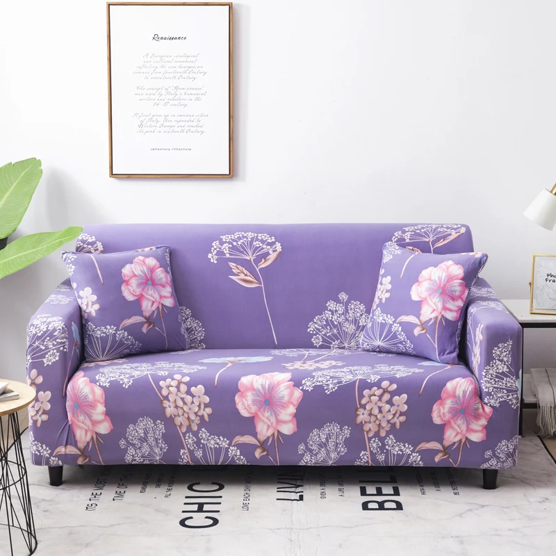 

Yaapeet 1pc High Quality Sofa Covers Plant Printed Slipcovers Europe Couch Cover Pretty Armchair Cover Soft Elegant Pillowcase