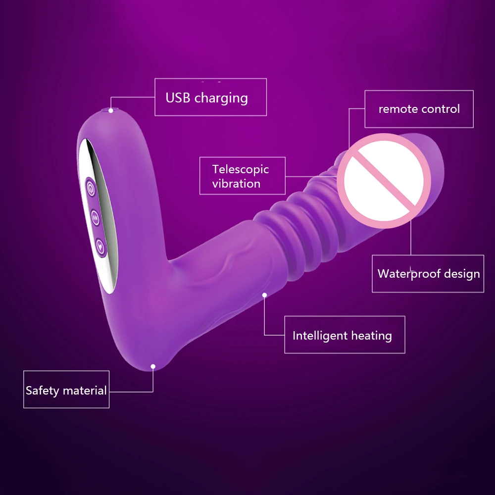 BFACCIA фаллоимитатор с подогревом вибратор 12 Скоростей Телескопический
