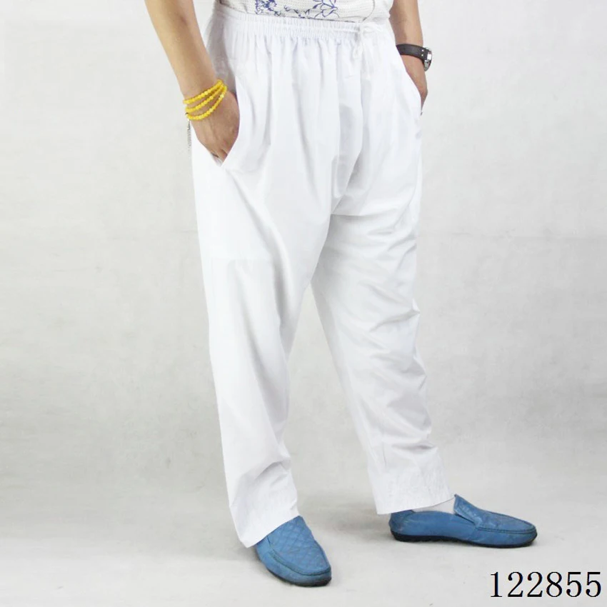 Мужские Бизнес Повседневное свободный мусульманский брюки висячий из