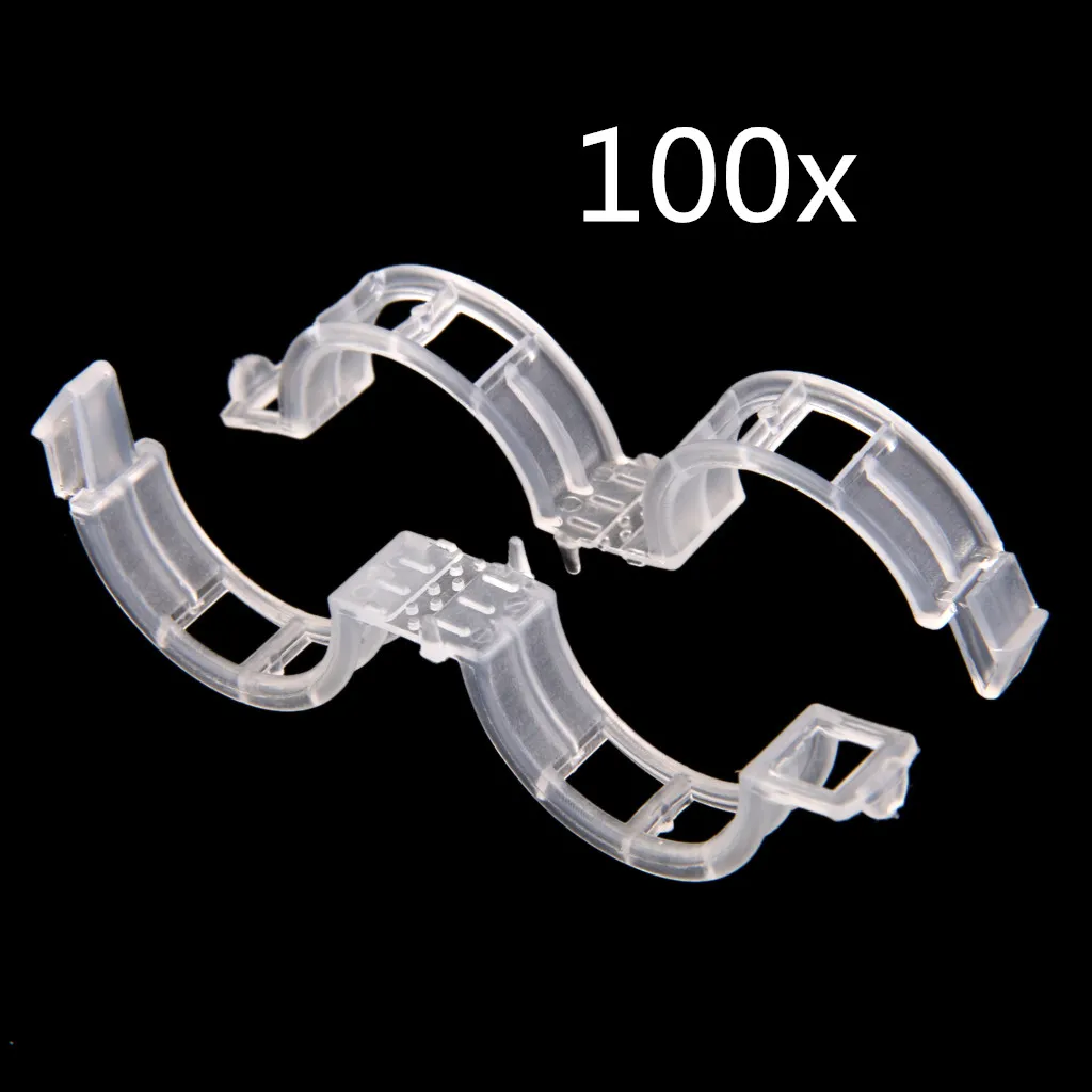 100x поддерживающие зажимы для садовых растений помидор овощей решетчатых теплиц |