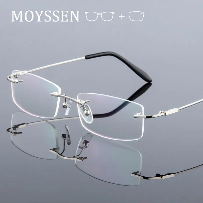 Классический светильник титановый сплав без оправы очки для зрения оптическая