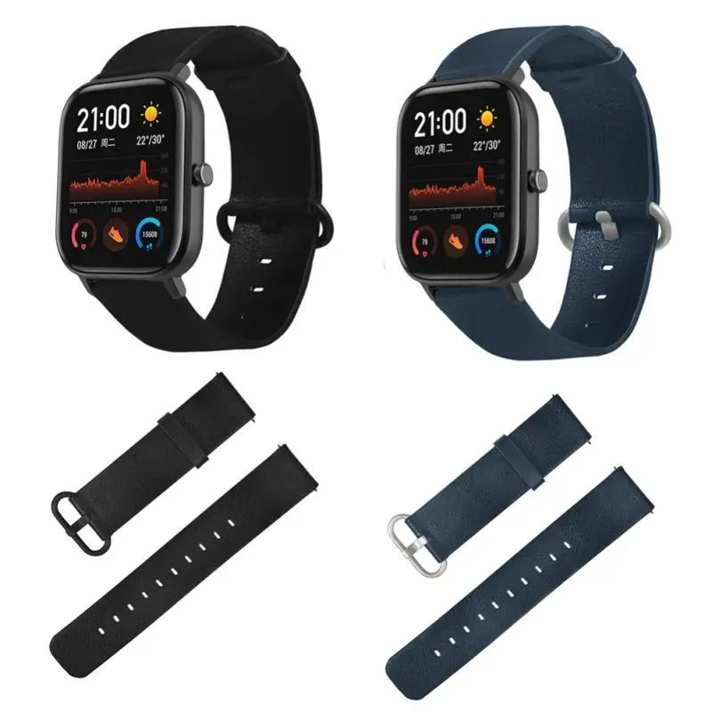 Ремешок из коровьей кожи для наручных часов Huami Amazfit GTS сменный Браслет с