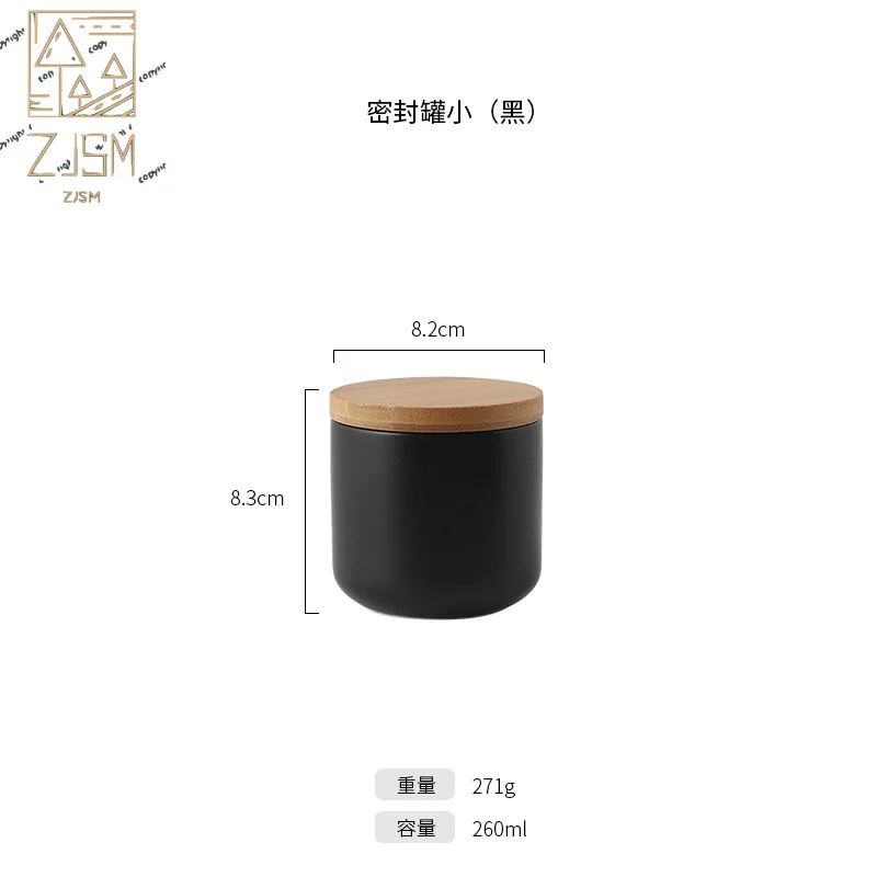 

Nordic Creative Kitchen Ceramic Sealed Jar Multigrain Coffee Tea Storage Seasoning Storage Tank With Cover