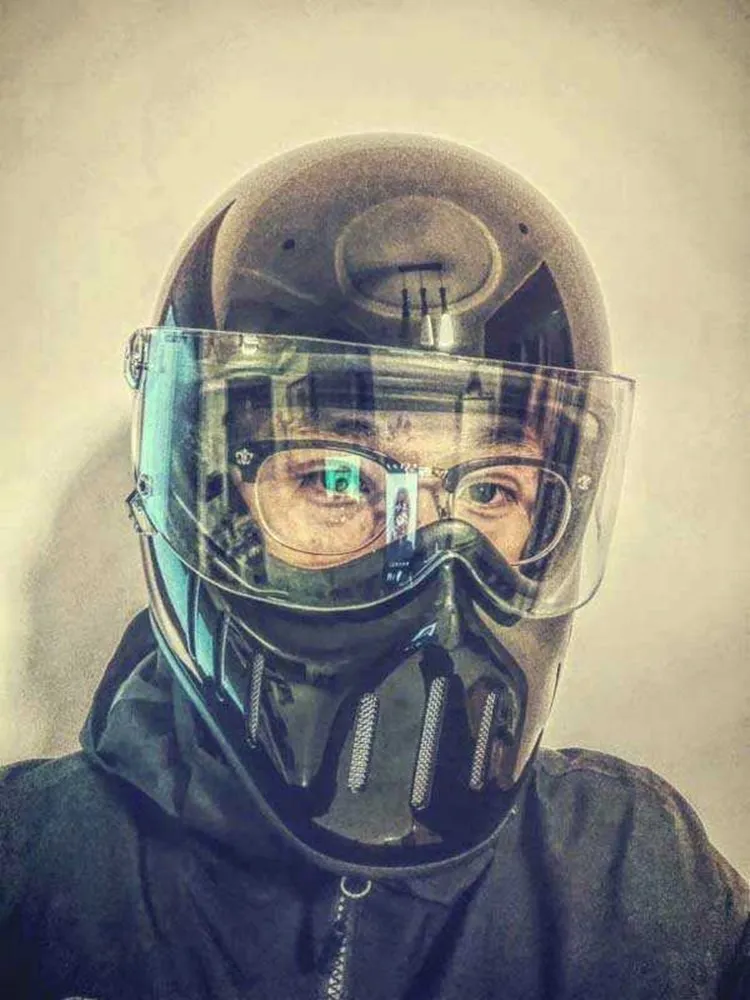 Мотоциклетные шлемы TT & CO Томпсон Spirit Rider на все лицо винтажные из стекловолокна