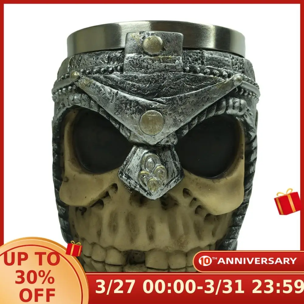 1 шт. яркая кружка с черепом воином танкардом викингом и пивная изображением