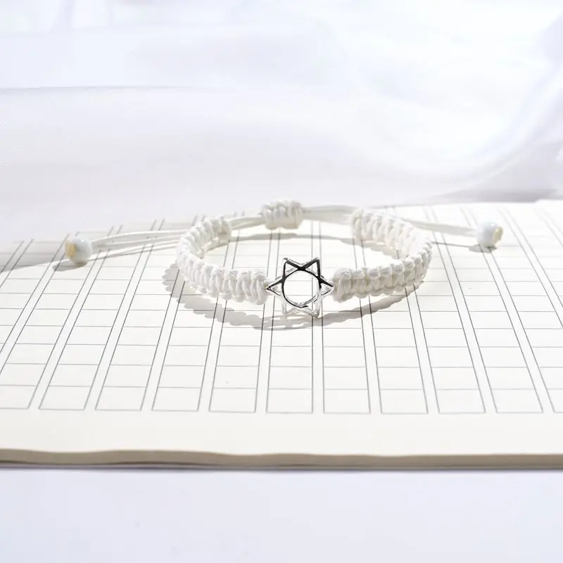 Плетеный вручную браслет с шестью звездами Женская мода темпераментная новая