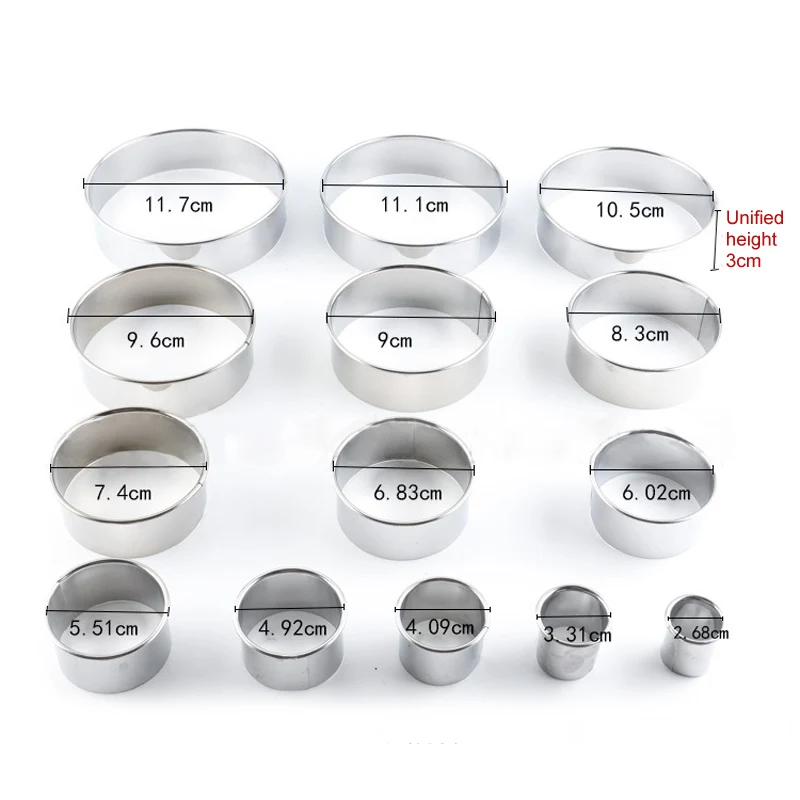 

14 шт. для приготовления печенья Инструменты для тортов круглый мусс круг Форма для пирога, посуда для выпекания Кухня гаджеты DIY Нержавеющая...