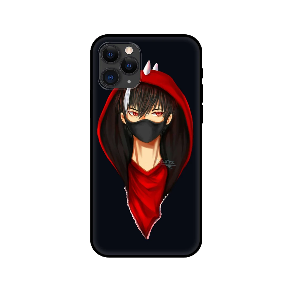 Black tpu case for iphone 5 5s se 2020 6 6s 7 8 plus x 10 XR XS 11 12 mini pro MAX back cover Devil Bad Boy Anime