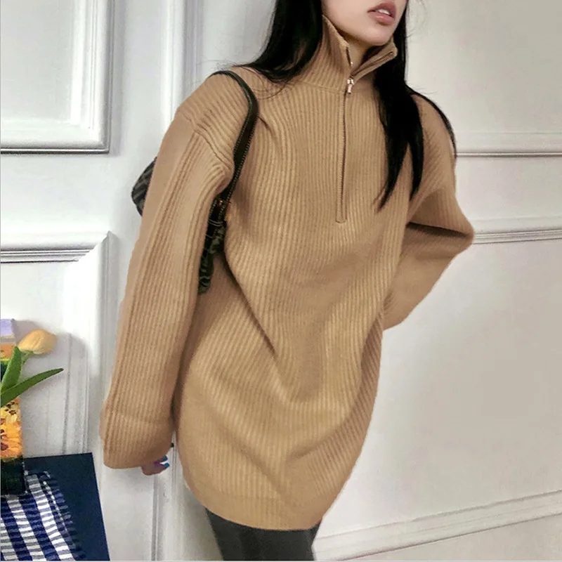 Женский пуловер с длинным рукавом Свободный Повседневный в европейском стиле