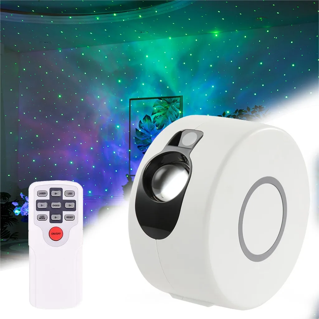 Star Projector 8 Modes Galaxy W/LED Nebula Cloud Light Voice Control Music Player Projection Lamp 20J2 |