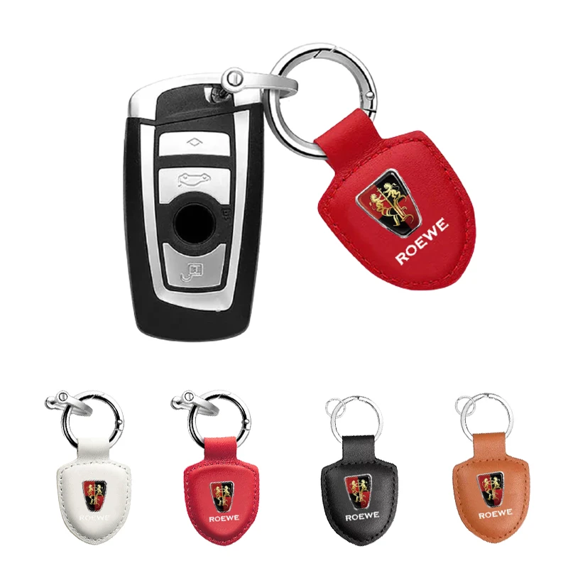 

Zinc Alloy Sheepskin Leather Auto Keychain KeyRings for I5 550 750 Mg6 Imax8 Rx5 Erx5 Key Holders Luxury Car Accessories