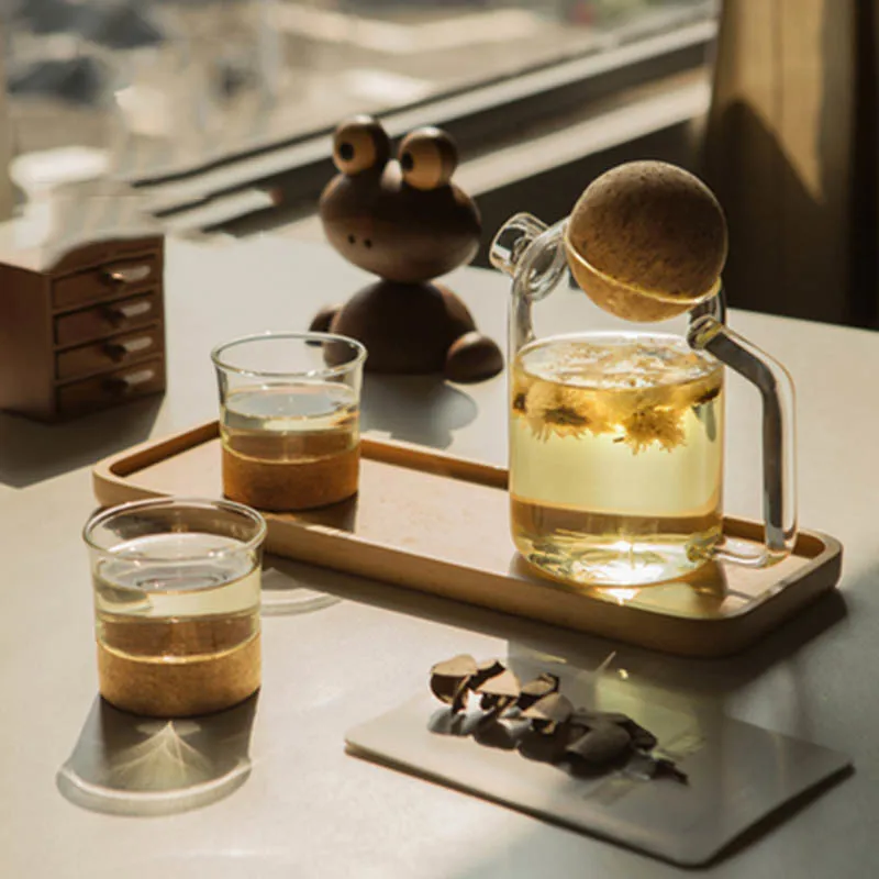 Корковой пробкой большой Ёмкость Стекло чайник охладитель бутылка для воды