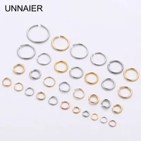 unnaier 20pcslot stainless steel open small circle handmade diy jewelry hand accessories connecting ring