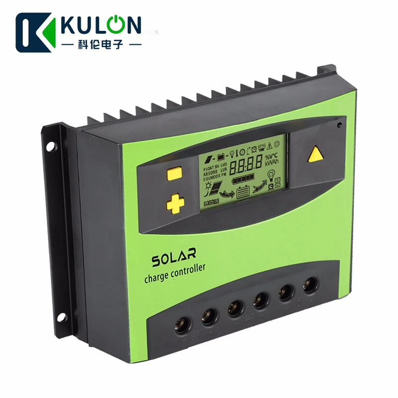 PWM контроллер солнечной энергии 20A 30A 40A 50A 60A 12v 24V 48V электрический ток Дисплей свет лампа с напряжением тока контроллер заряда