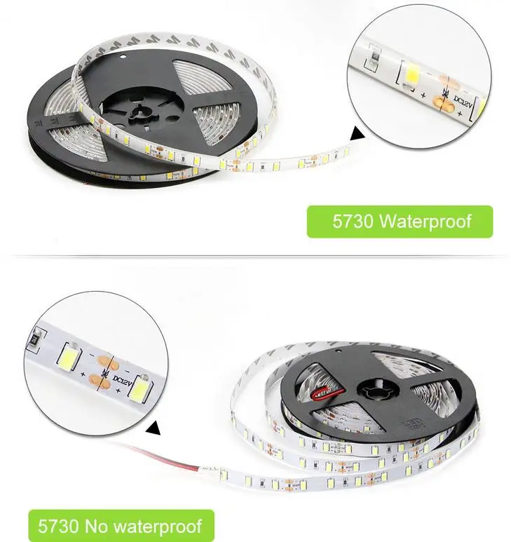 Светодиодная лента 5630 5730 водонепроницаемый ip65 dc 12v 300led 5m теплый белый 3000k 6500k