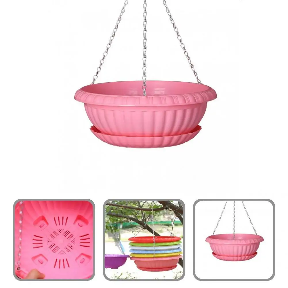 

Прочный Горшок для растений с цепью, экологически чистый пластиковый гидропонный красивый цветочный горшок