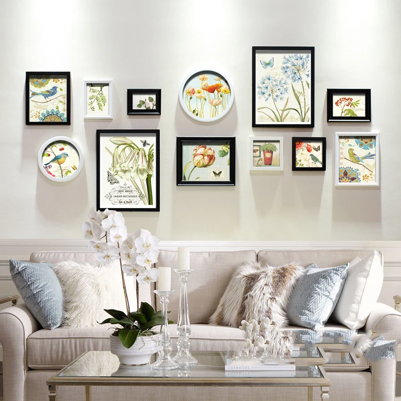 12 шт. фоторамка для Семья фотографии Гостиная украшения стены фото рамки