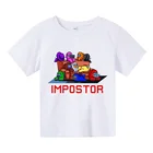 Детская футболка Impostor из США, Детская футболка для мальчиков и девочек, детские хлопковые топы с мультяшным рисунком, одежда