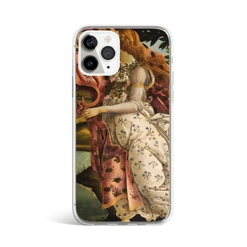 

Art Painting The Birth Of Venus Phone Case Transparent for iPhone 11 12 mini pro XS MAX 8 7 6 6S Plus X 5S SE 2020 XR