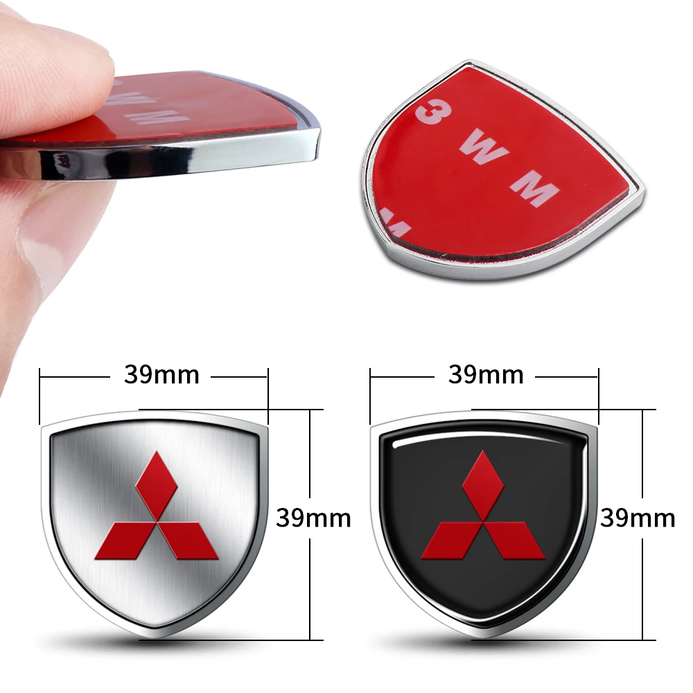 Металлические хромированные 3D-Наклейки для кузова автомобиля Mitsubishi Outlander Lancer ASX