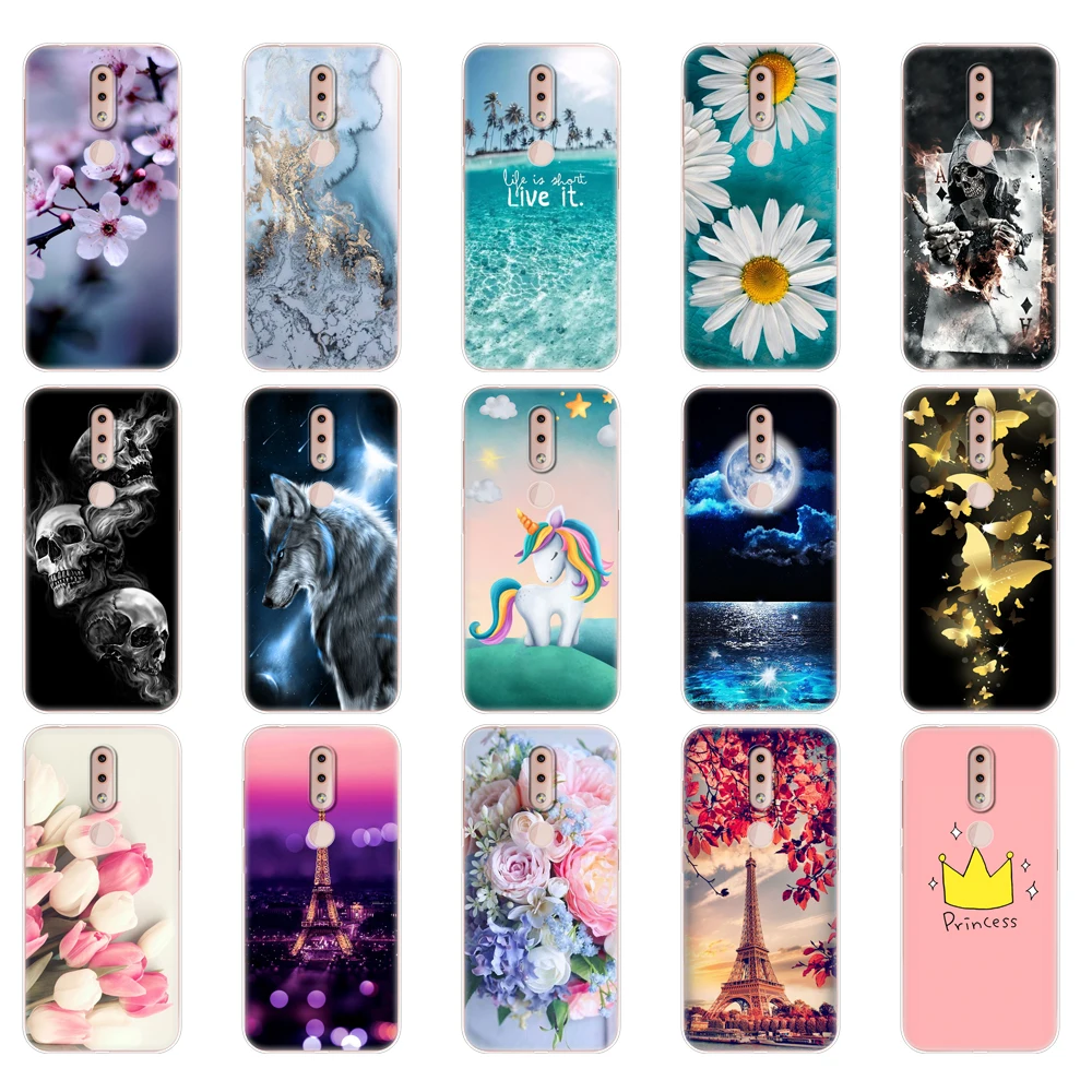 For Nokia 4.2 Case back cover silicon bumper TA-1157 TA-1150 TA-1133 TA-1149 TA-1152 etui coque shockproof flower | Мобильные