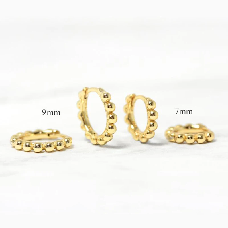 

925 Sterling Silver Vintage Round Hoop Earring For Women Earrings Men Pendientes Huggie Earring Gold Silver Party Jewelry Aretes